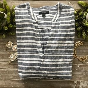 ✂️CLEARANCE J. Crew Stripe Gauze Tunic